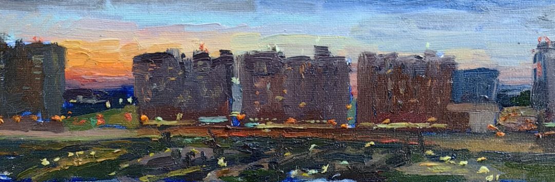 Вечерний вид на район