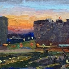 Вечерний вид на район