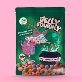 Упаковка для мармелада с ведьмочкой 