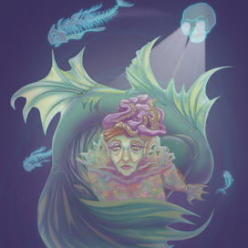 Русалка Баба-Яга на челлендж "MERMAY: Русские сказки".