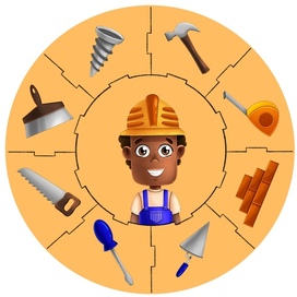 Детские пазлы «Профессии» развивающие