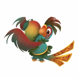 персонаж для упаковки детских снеков