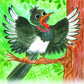 Болтунья сорока-персонаж сказки Анны Беляковой