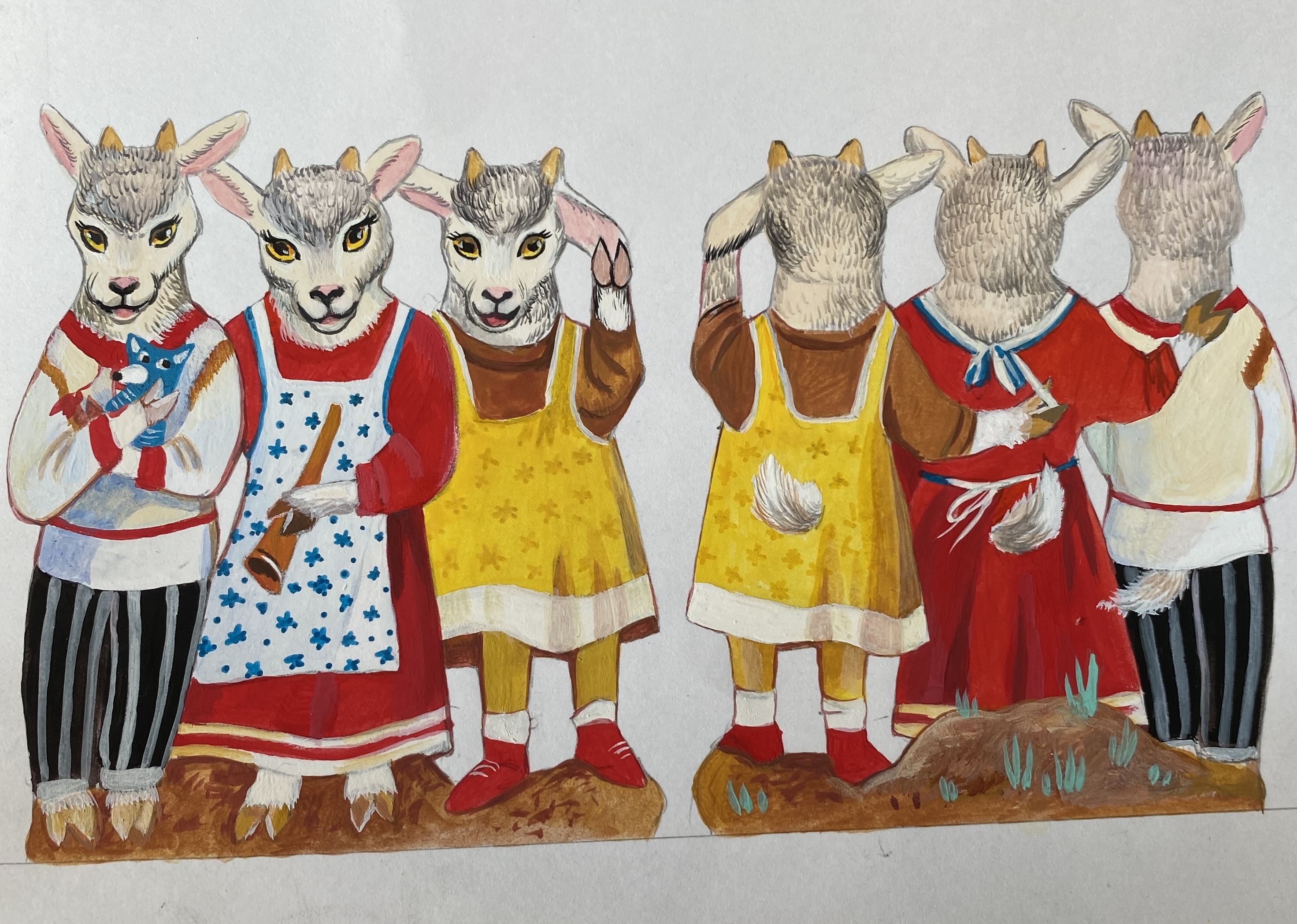 Волк и козлята. Схема