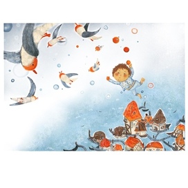 Иллюстрация к детской книге "Чайка Апельсинка"