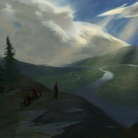 Пейзаж концепт арт 