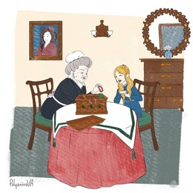 Иллюстрация детская книжная по роману «Маленькие женщины»