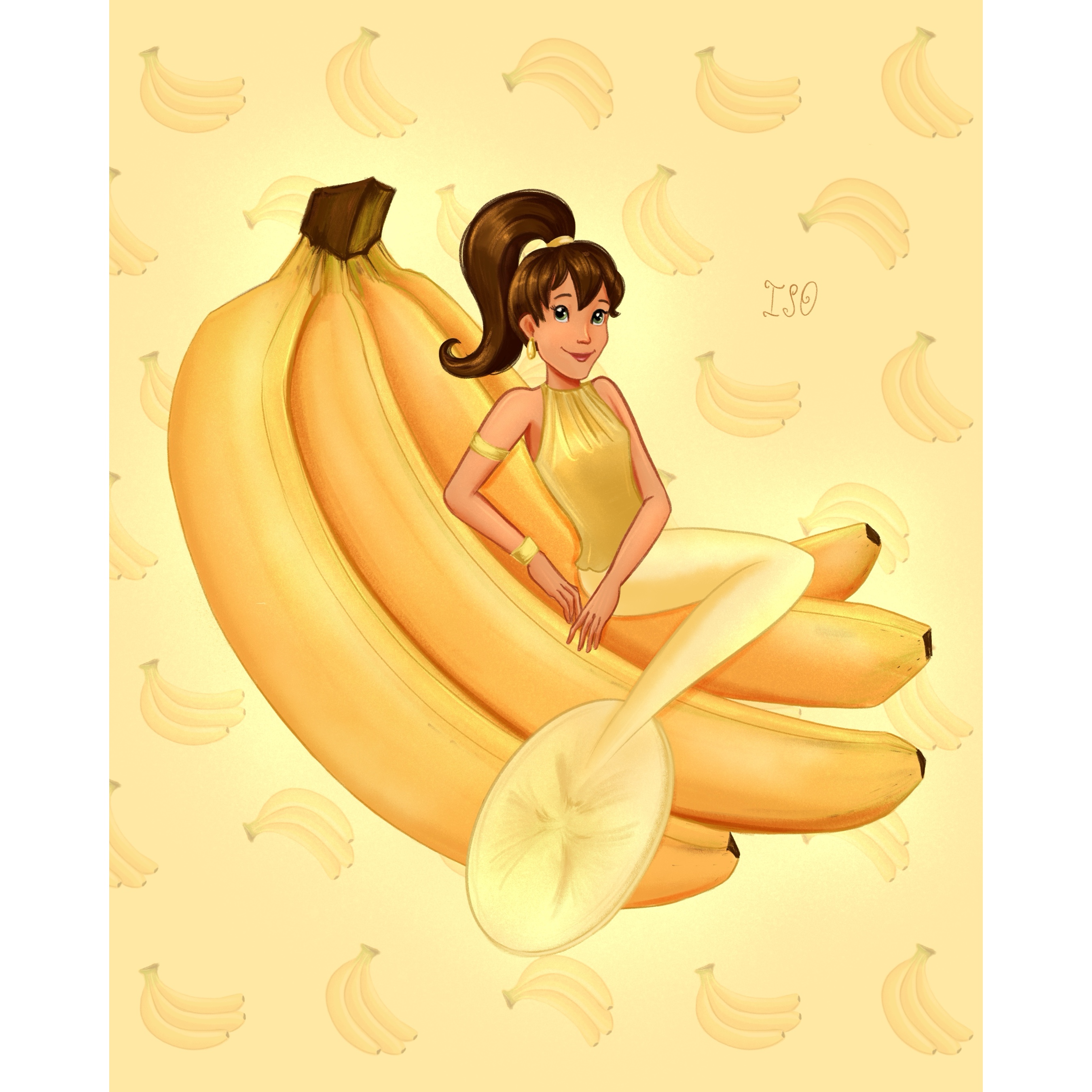 Банановая девочка-русалочка
