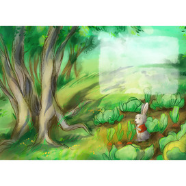 иллюстрация для книги про приключения кролика Бан-Бана