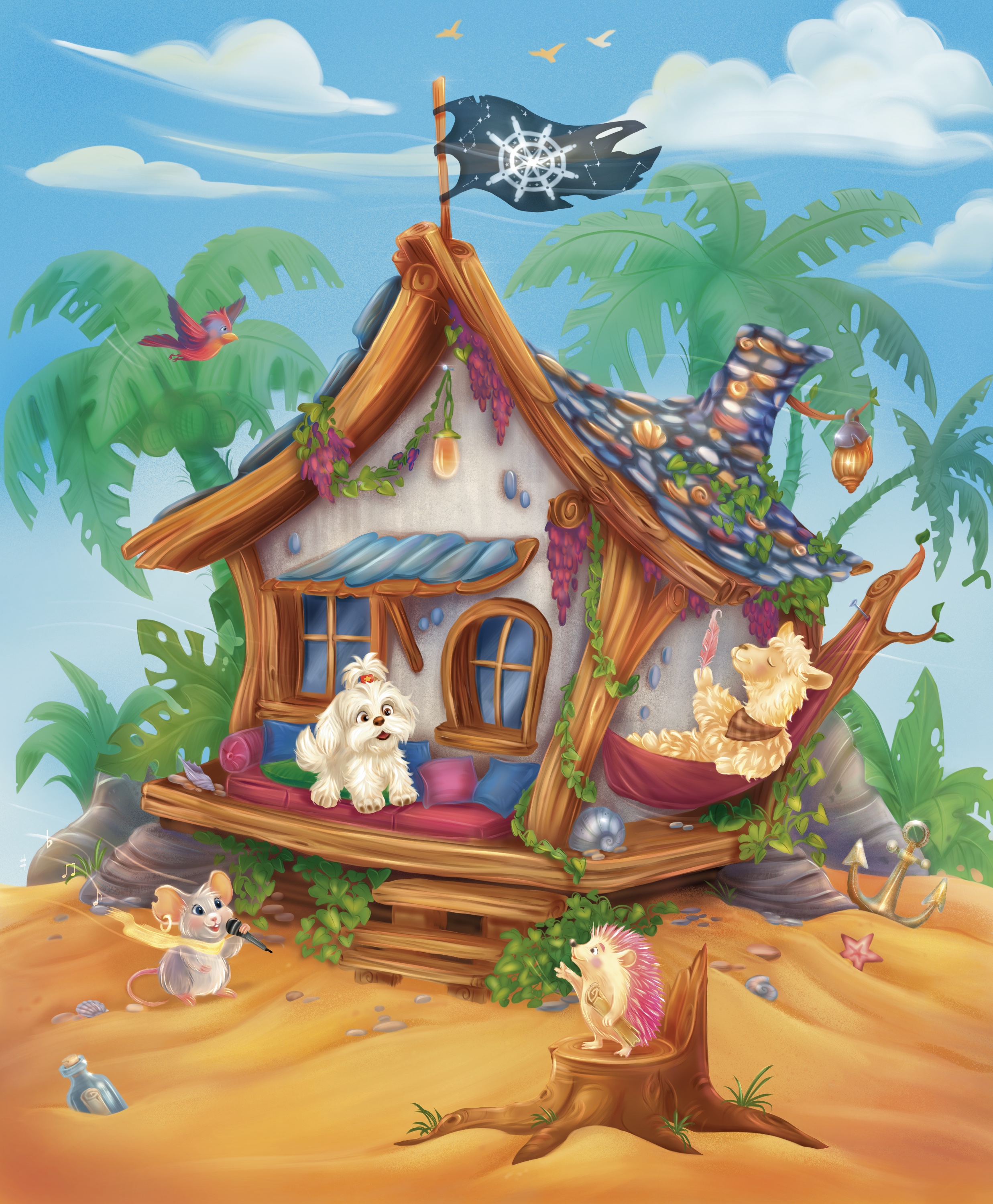 Домик на волшебном острове