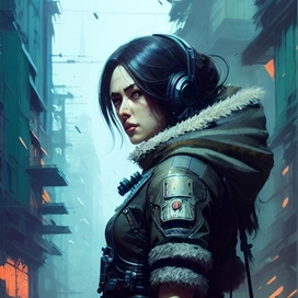 девушка киберпанк