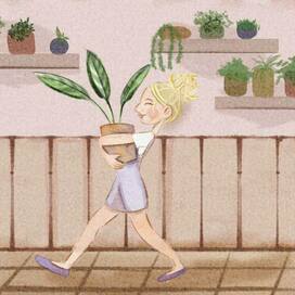 В окружении растений 