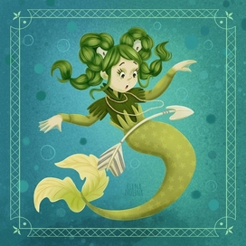 Дизайн персонажа: Царевна-лягушка (русалка)