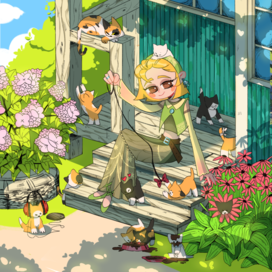 Серия иллюстраций Лето в деревне