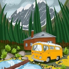 Отдых в горах.