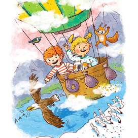 На воздушном шаре