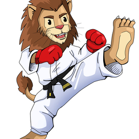 Лев каратист