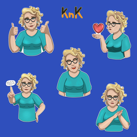 Портретный стикер-пак на заказ