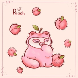 Фруктовый котик для упаковки масок для лица