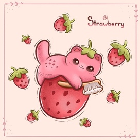 Ягодный котик для упаковки масок для лица