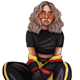 Дерзкая девушка в стиле GTA