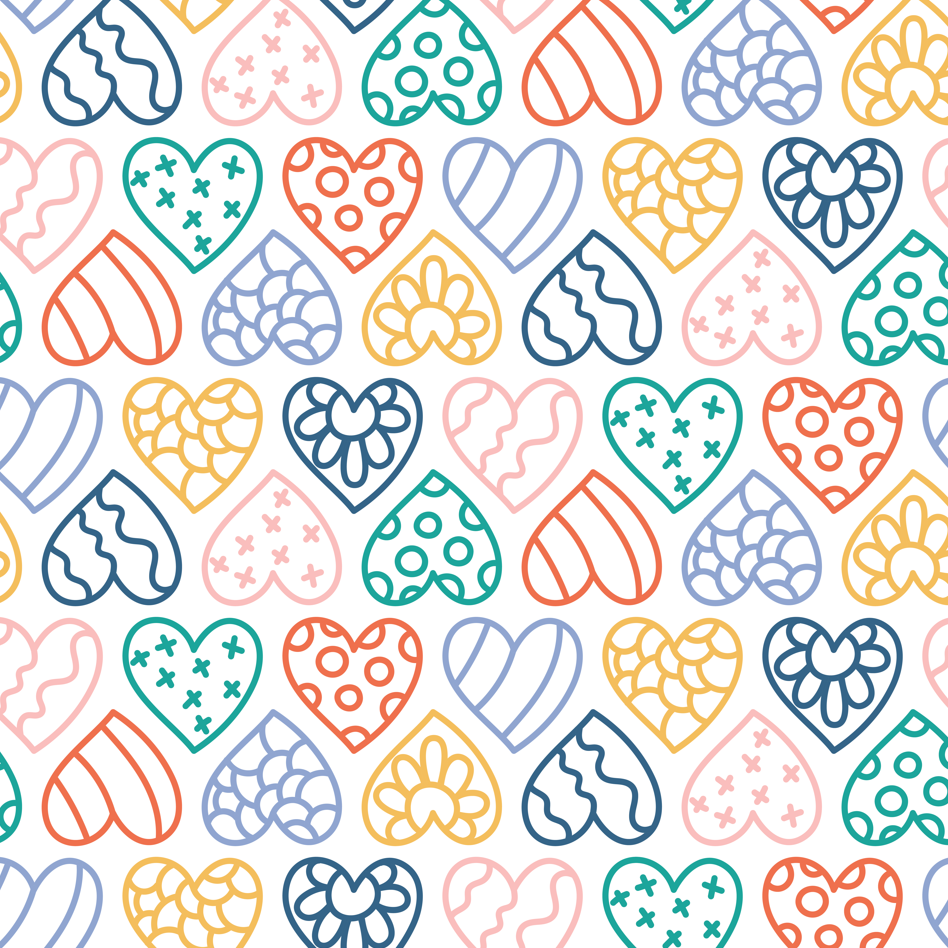 Векторный паттерн Сердечки