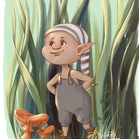  на прогулке, среди травы