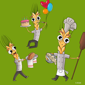 Бренд-персонаж Колосок для пекарни