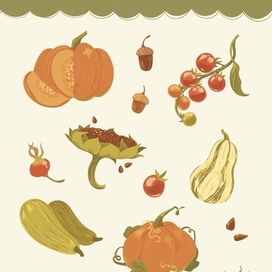 Осенний стикерпак Урожай