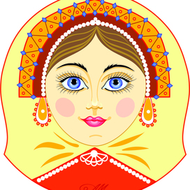 Матрёшка. Русская красавица.