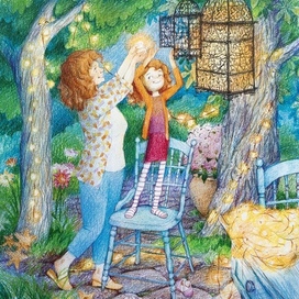 Фонарики в саду