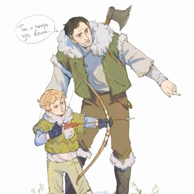 маленький Генри учится стрелять из лука