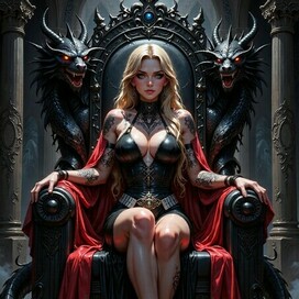 Девушка с драконами.