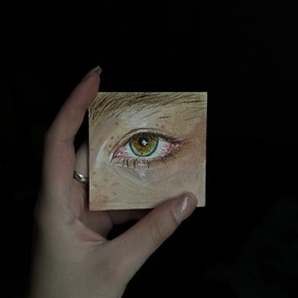 Работа акрилом на холсте 