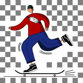 Иллюстрация скейтера