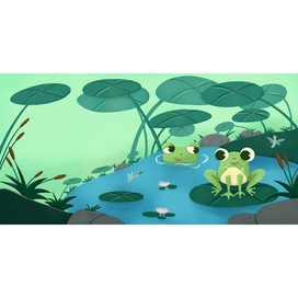 Разворот для книжки-картинки про счет