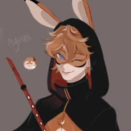 Тарталья с талисманом лисы