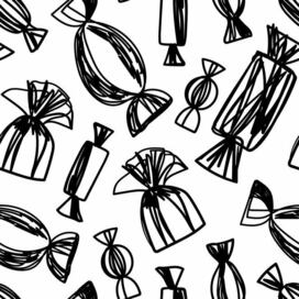 Паттерн конфеты в стиле скетч