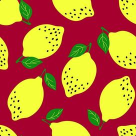 Векторный паттерн бесшовный с лимонами