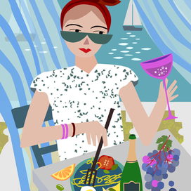 Вечером на террассе