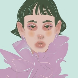 Портрет девушки с короткой стрижкой 