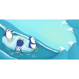 Разворот для книжки-картинки про счет