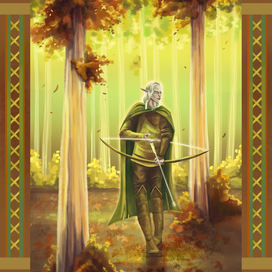 Леголас, книжный фанарт на Властелин Колец