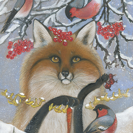 Лисичка и лисички