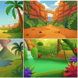 Фоновые иллюстрации для детской игры