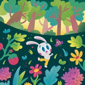 Детская иллюстрация на тему «Запах лета»