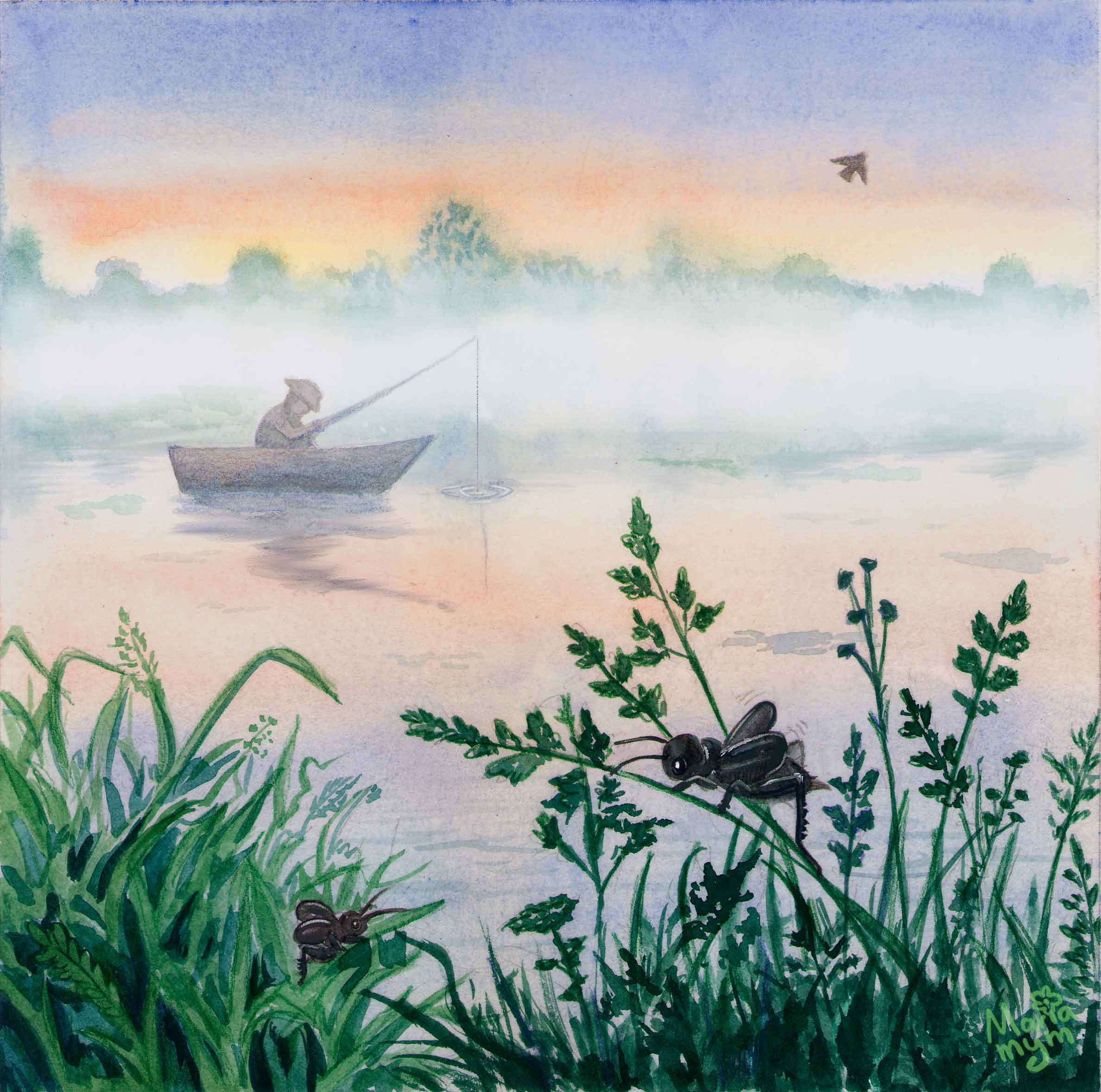 Рассвет над рекой