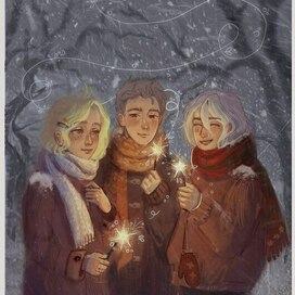 Зимняя открытка 