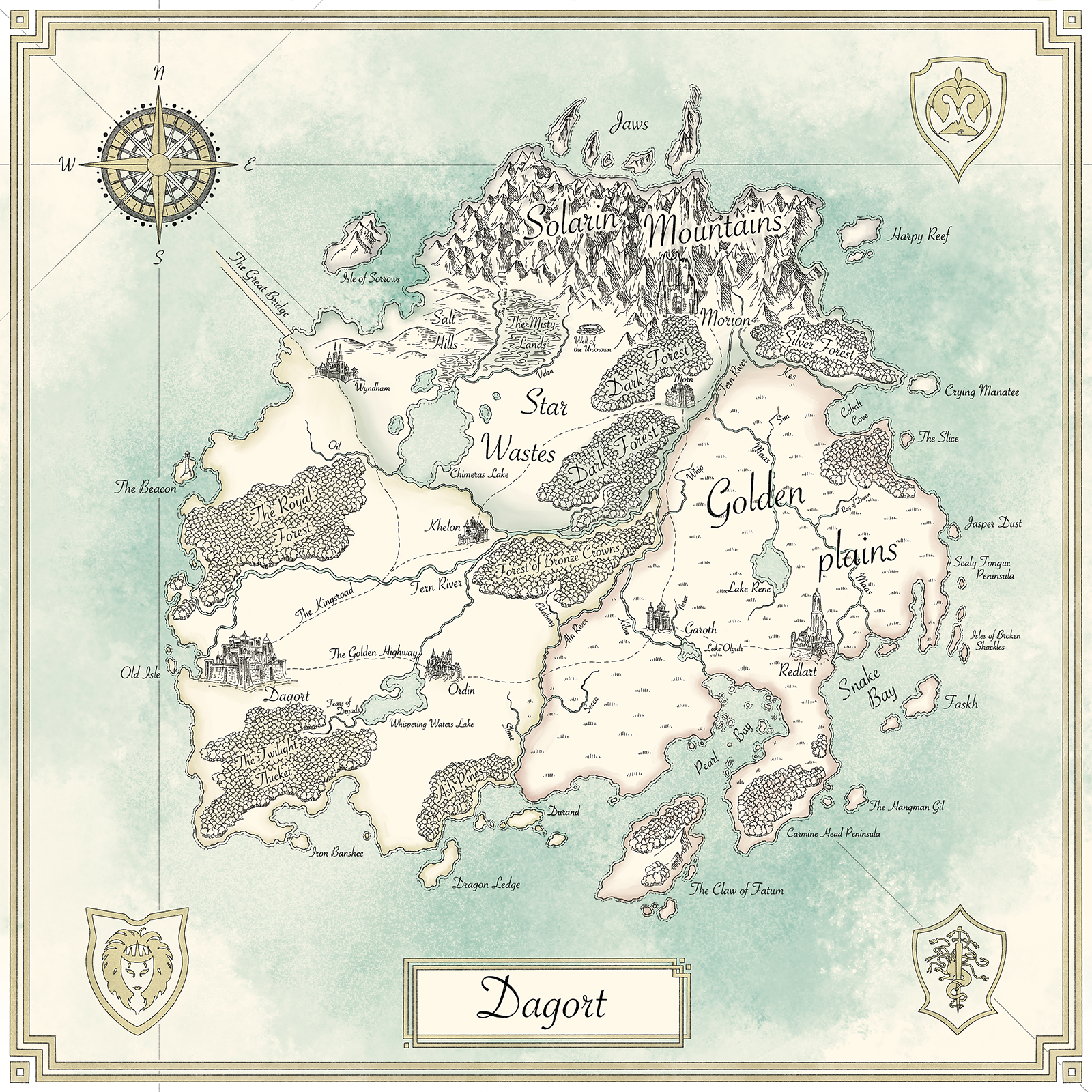 карта для игры в жанре темного фэнтези