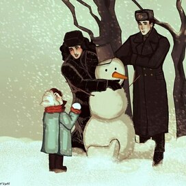 Иллюстрация с моими персонажами